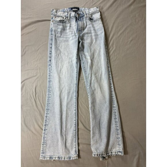 Aeropostale Boyfriend Flare Jeans Women's Size 0 Light Wash Denim - Picture 1 of 12
